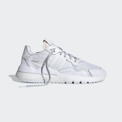 adidas nite jogger blanche homme