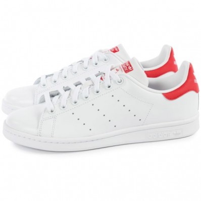 adidas stan smith blanc rouge homme