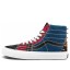 Vans Sk8-Hi Chaussures de skate décontractées montantes élégantes Bleu Rouge Noir Épissage VN0A32QG9GB FR